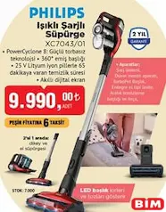 PHİLİPS IŞIKLI ŞARJLI DİKEY SÜPÜRGE